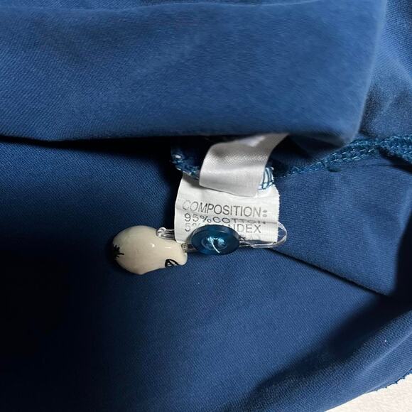 VTG Burberry London Sport Polo Men's M Fit Blue Smooth Stretch Cotton Lycra Luxe - Picture 5 of 9